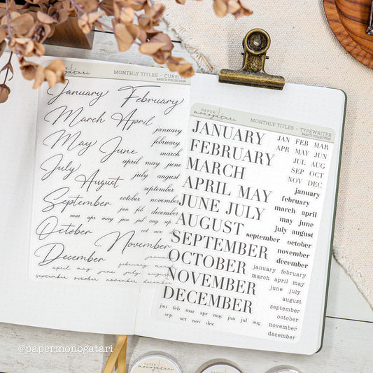 Monthly Title Stickers