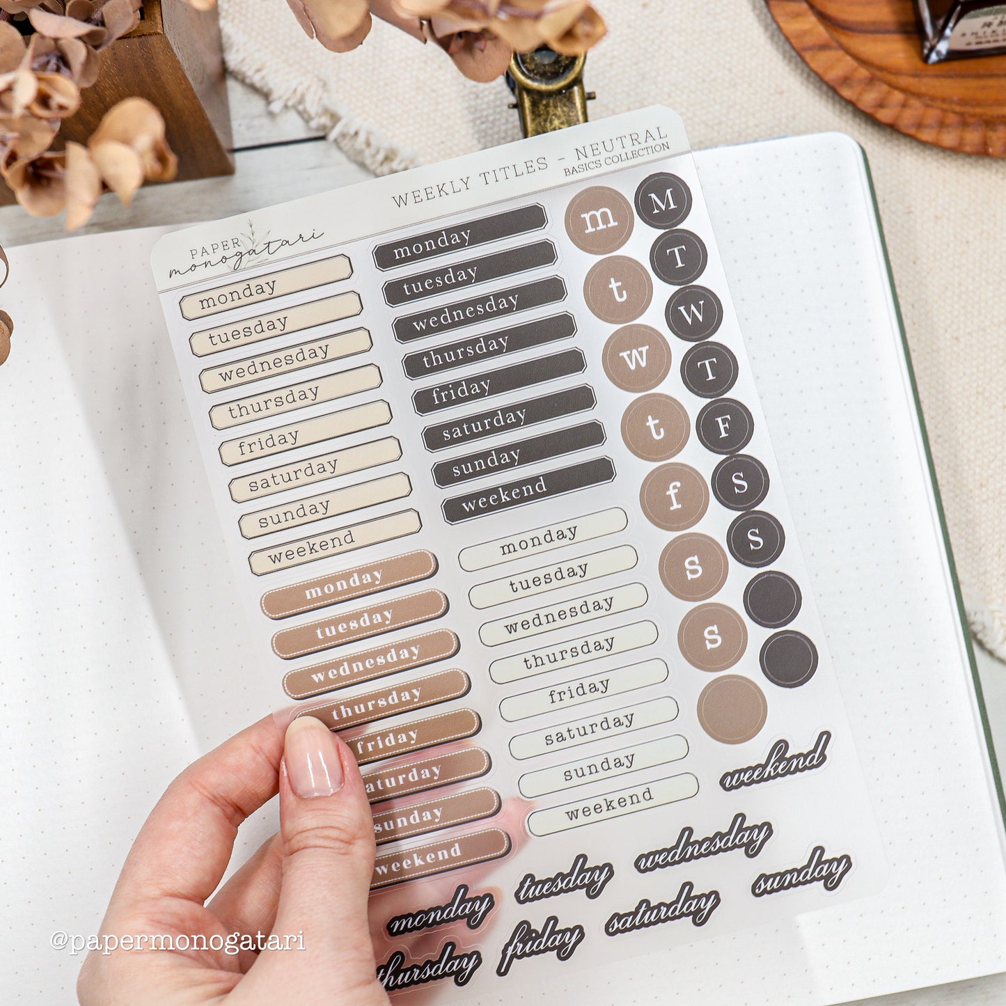 Weekly Title Stickers