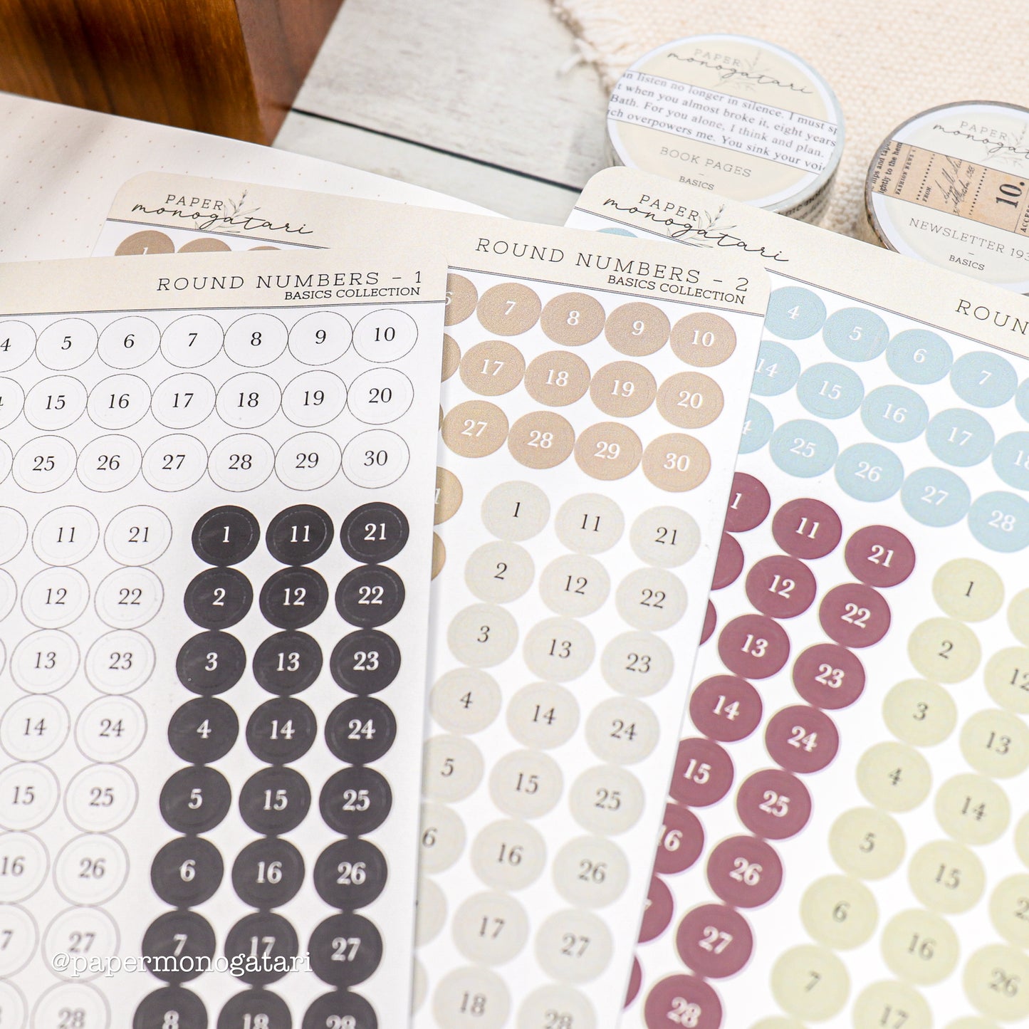 Round Number Stickers