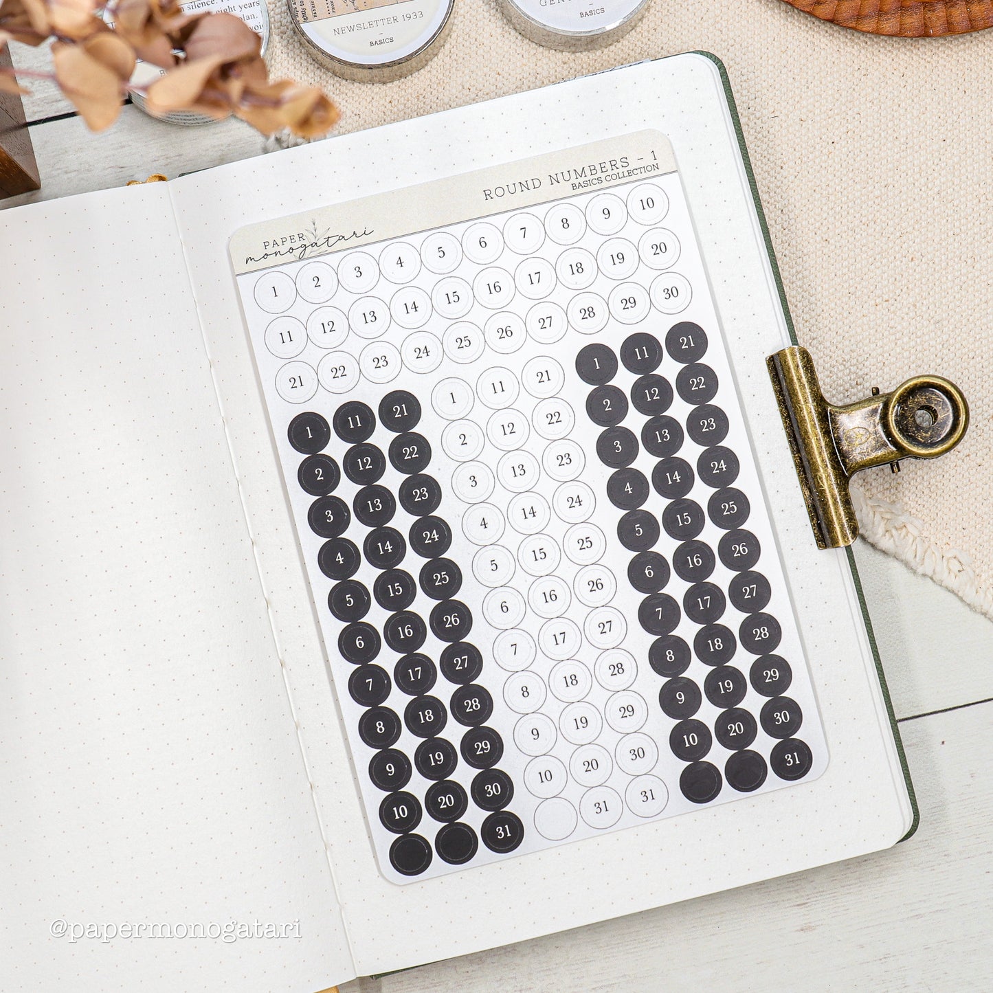 Round Number Stickers