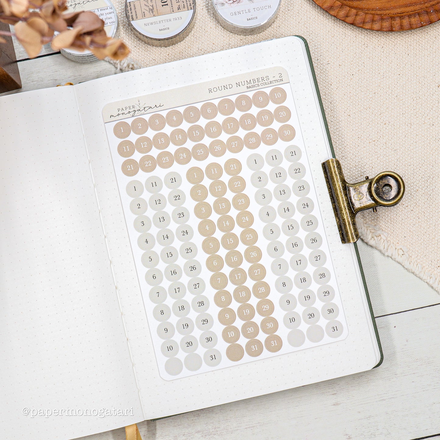 Round Number Stickers