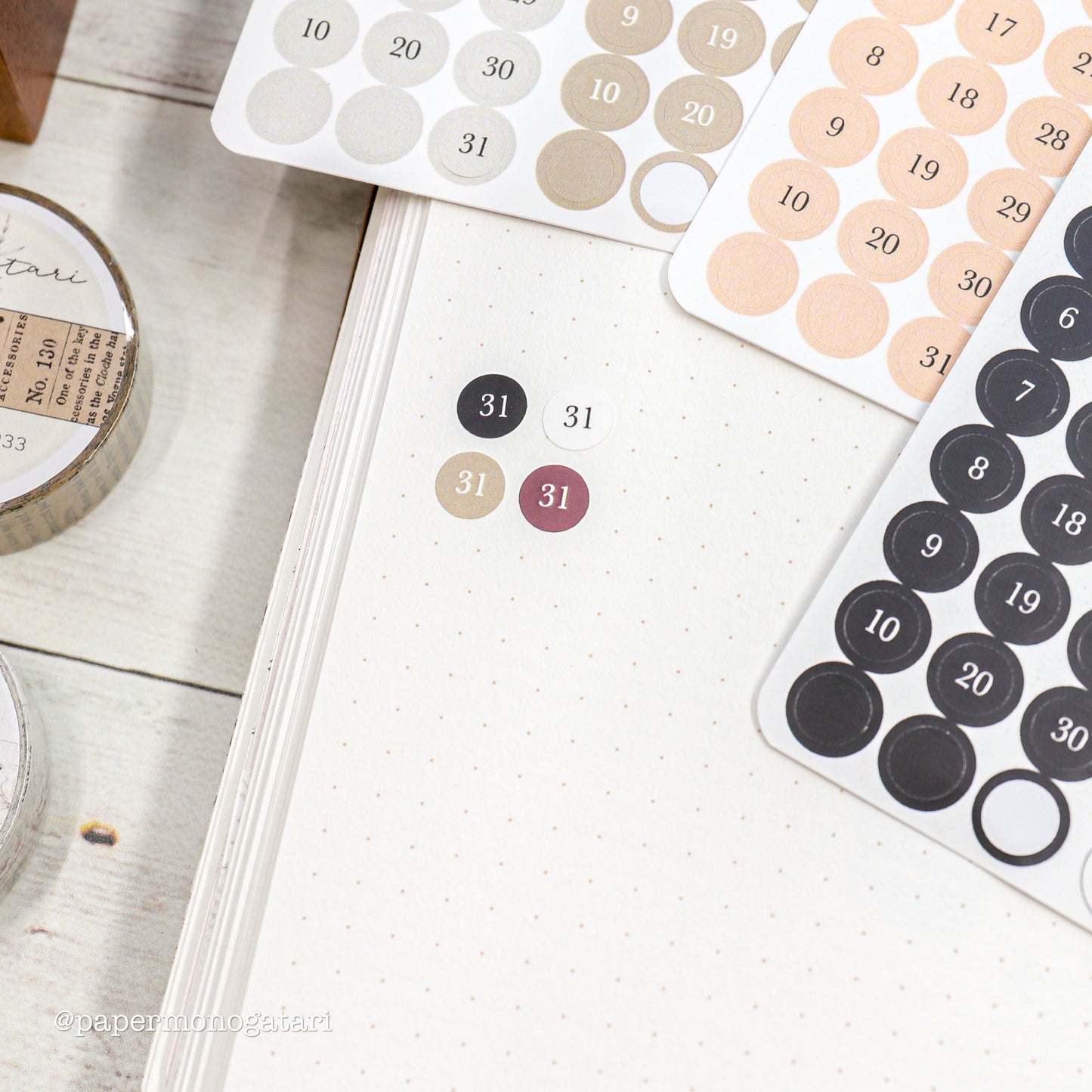 Round Number Stickers