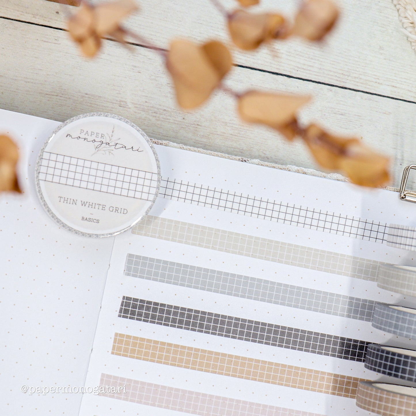 Thin Grid Washi Tape Set