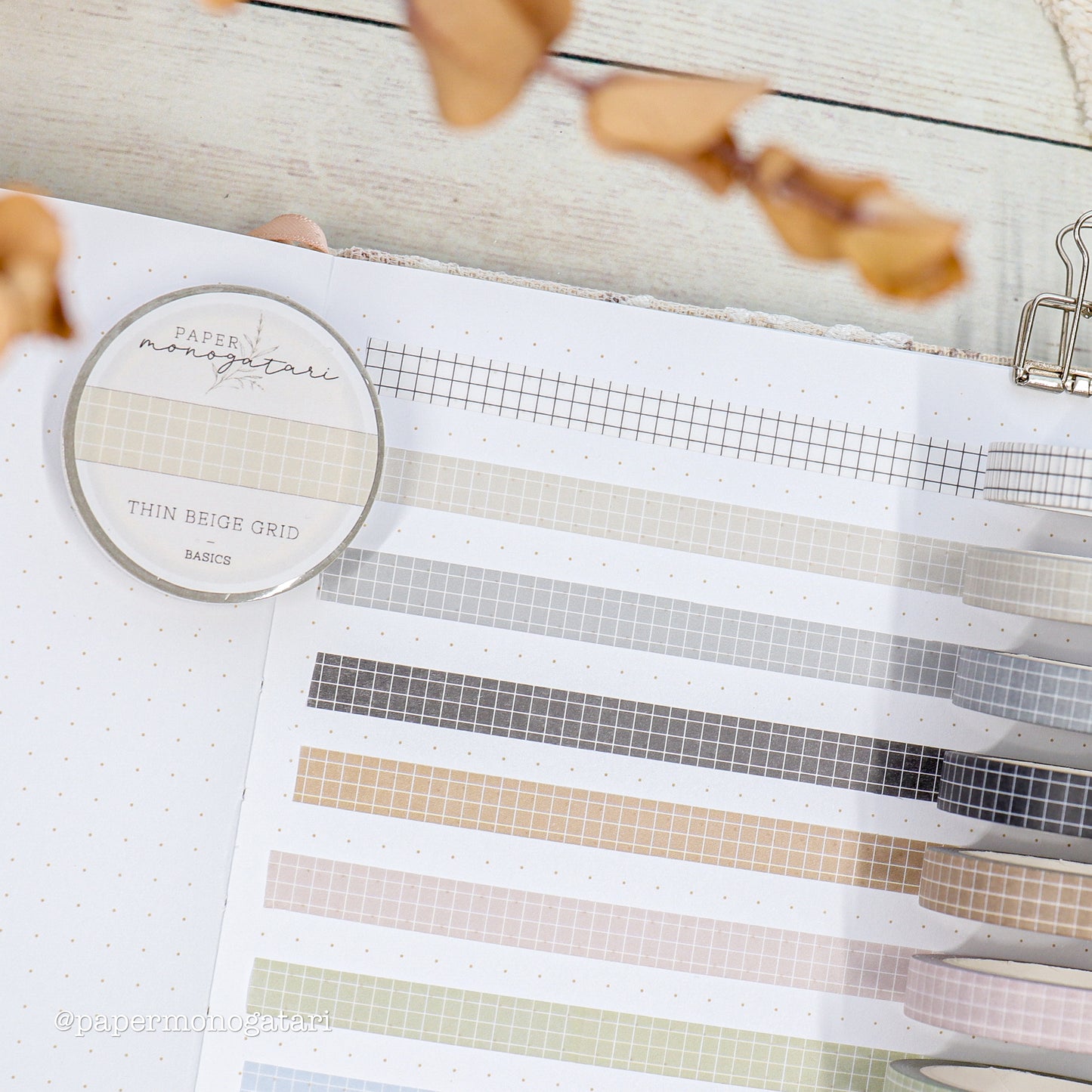Thin Grid Washi Tape Set