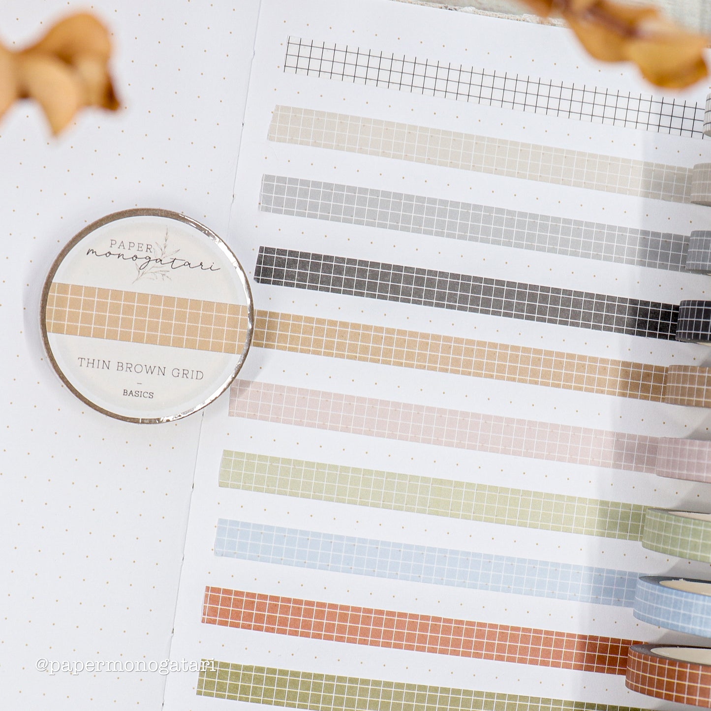 Thin Grid Washi Tape Set