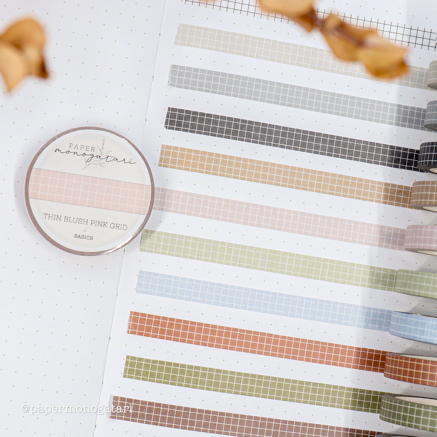 Thin Grid Washi Tape Set