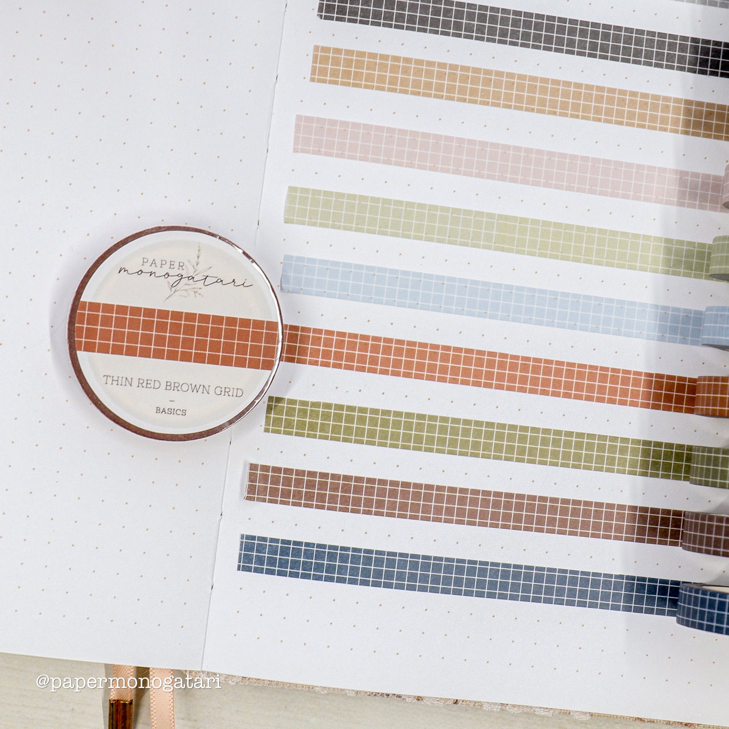 Thin Grid Washi Tape Set
