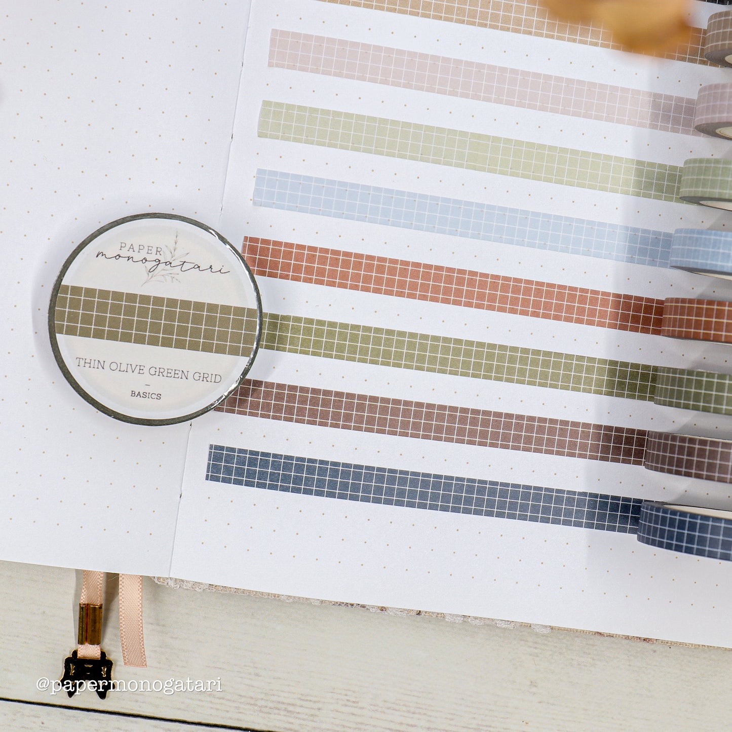 Thin Grid Washi Tape Set