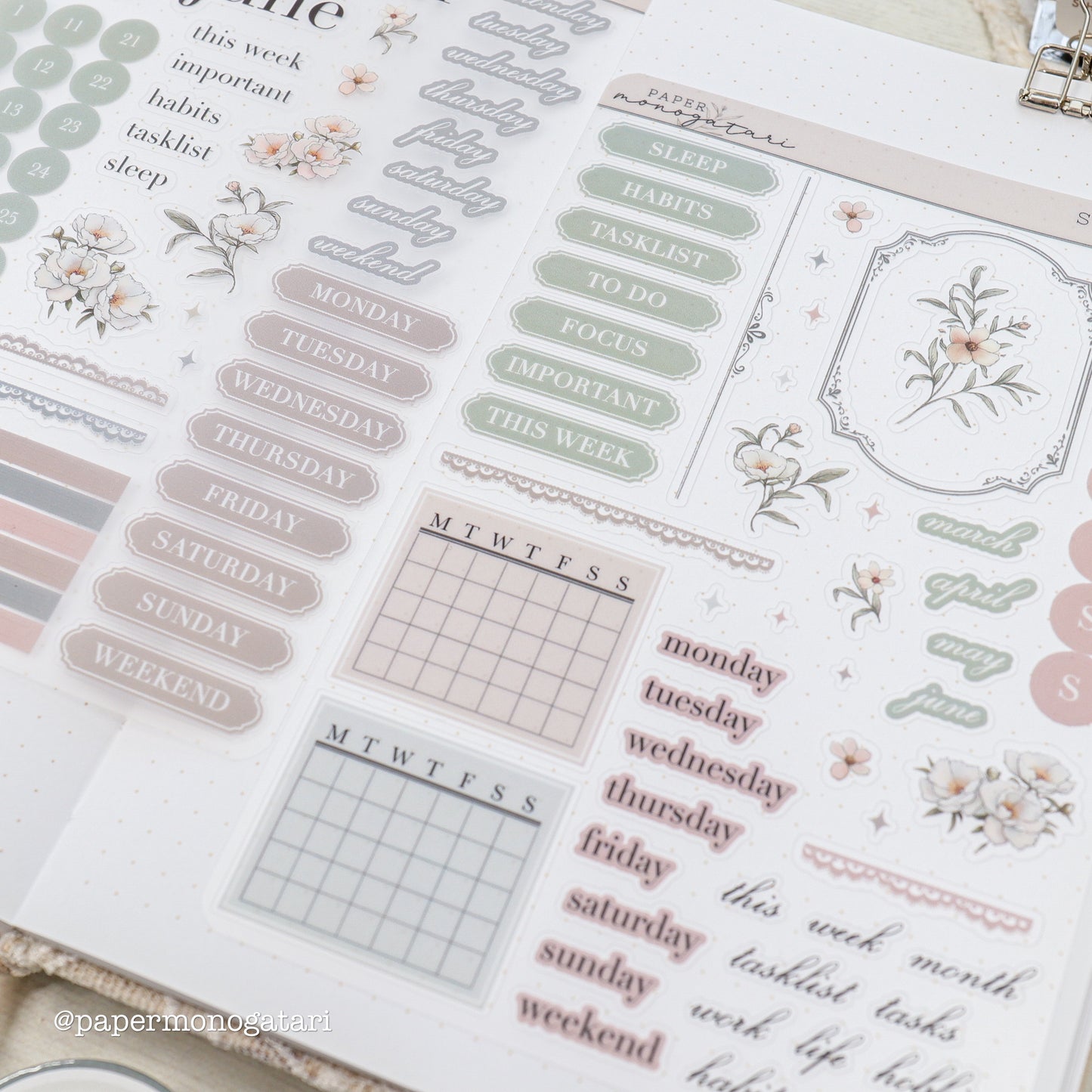 Swan Lake Journaling Stickers #5-6
