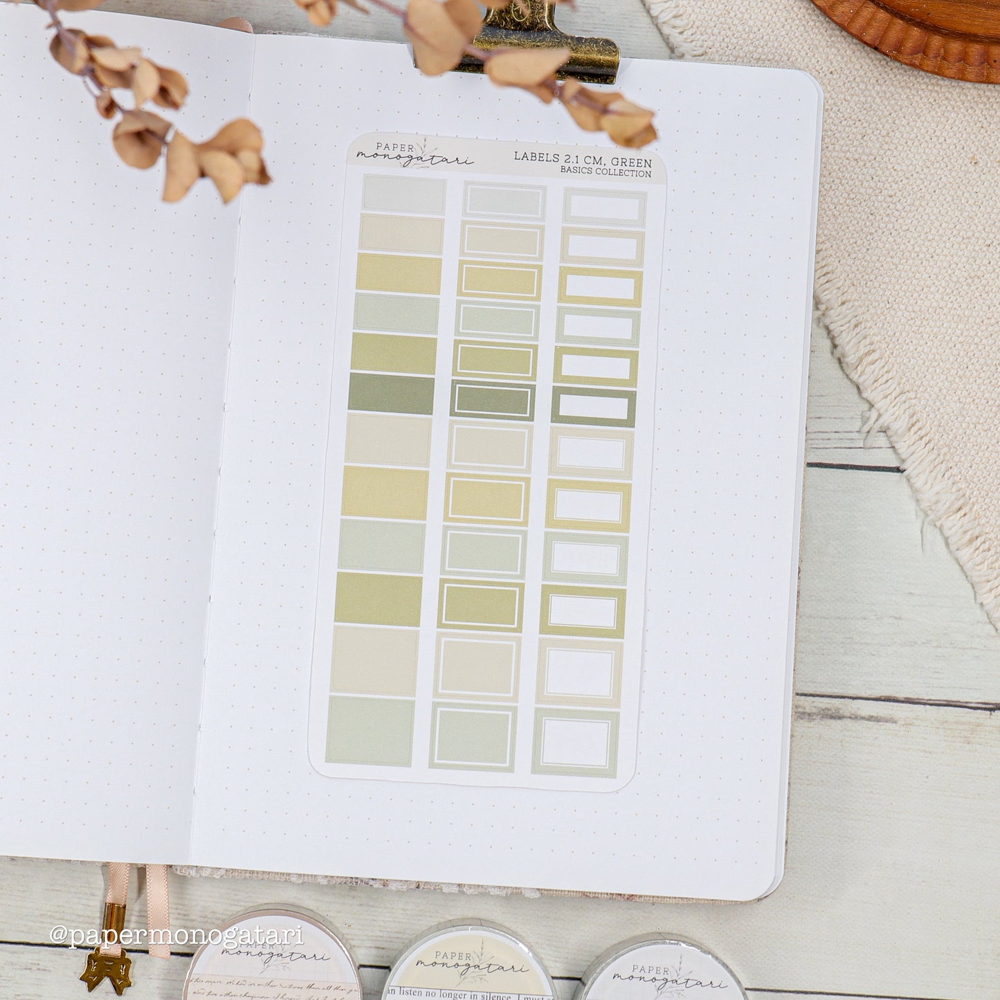 Label Stickers 2.1 cm (Hobonichi Weeks)