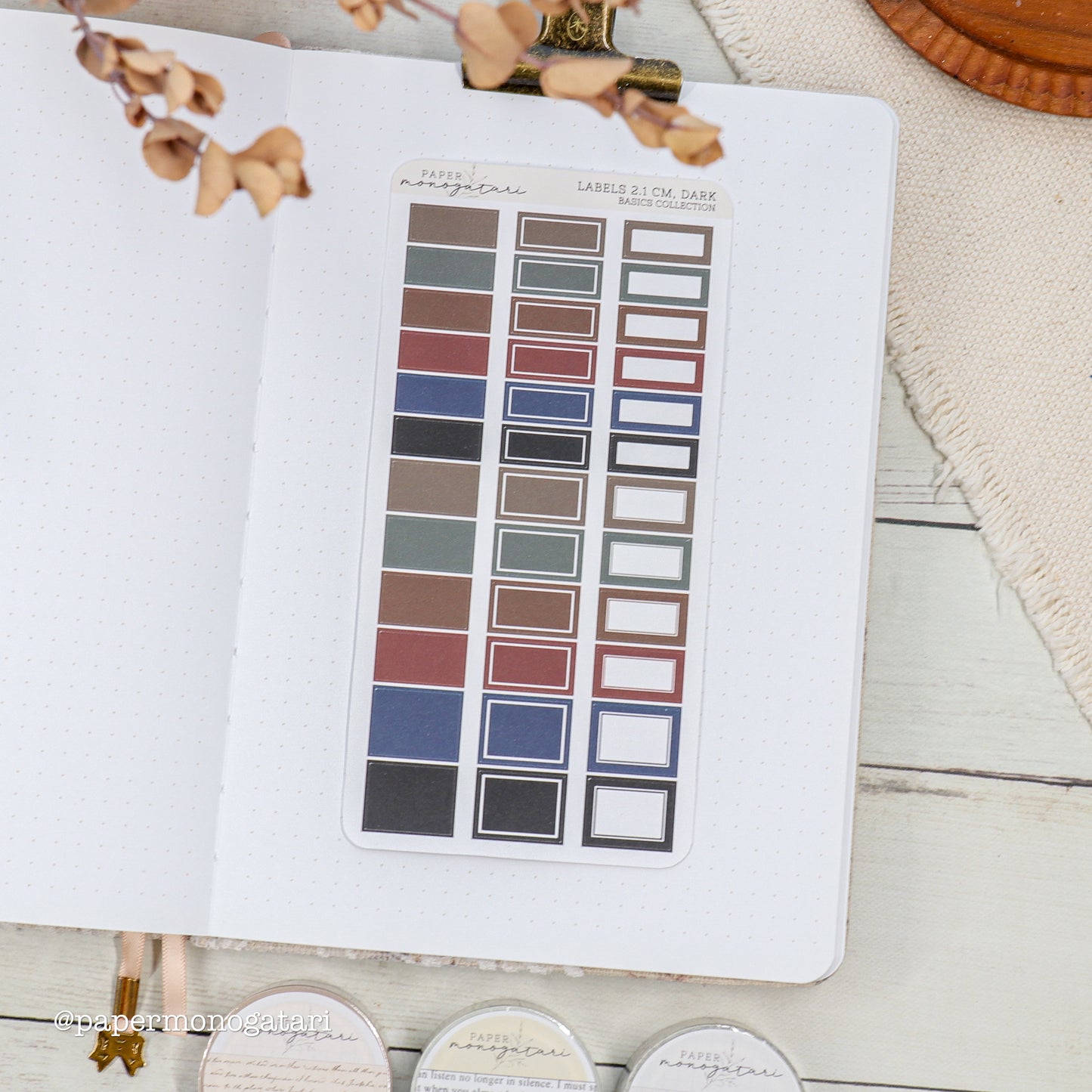 Label Stickers 2.1 cm (Hobonichi Weeks)