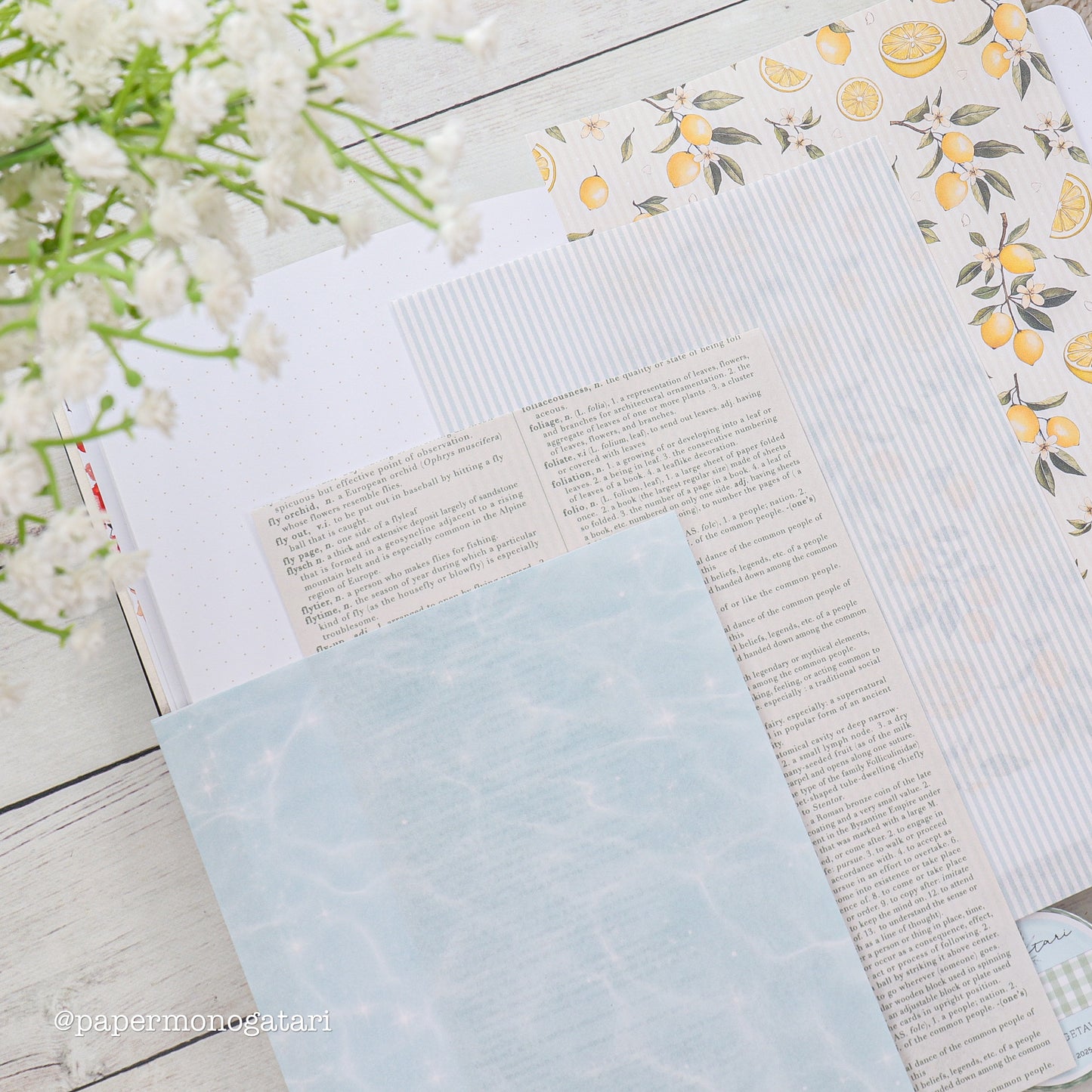 Tropical Getaway 4 Washi Paper Ephemera Set