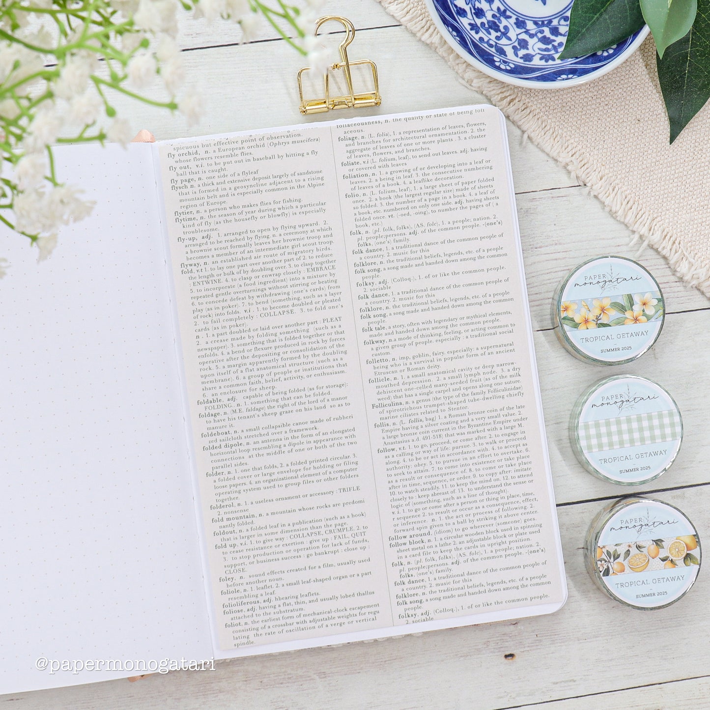 Tropical Getaway 4 Washi Paper Ephemera Set