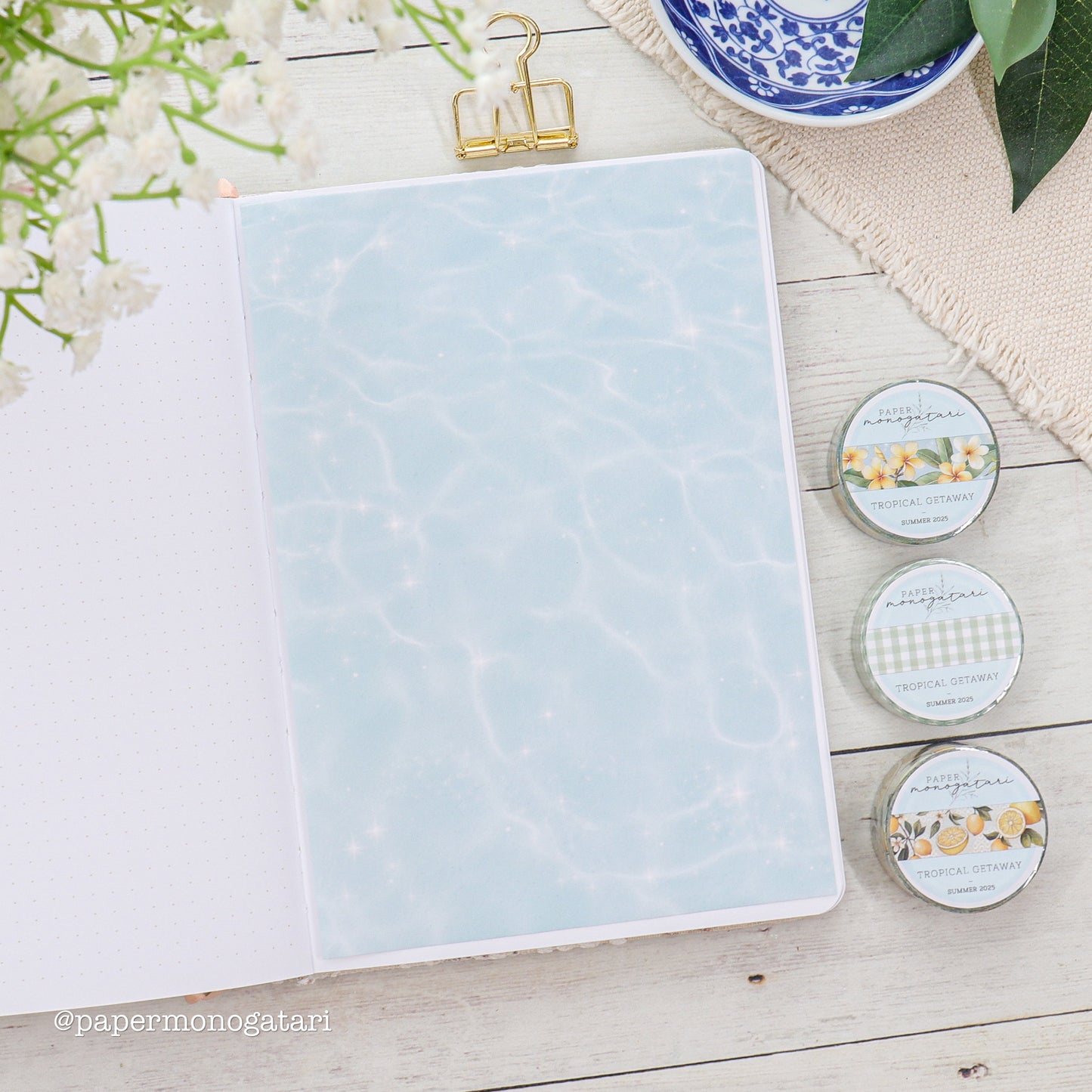 Tropical Getaway 4 Washi Paper Ephemera Set