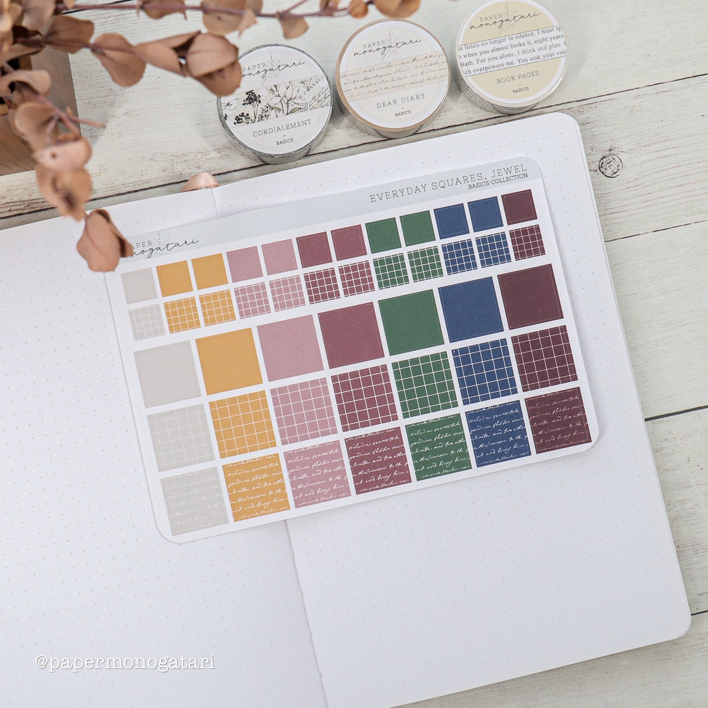 Winter Everyday Dot & Square Stickers