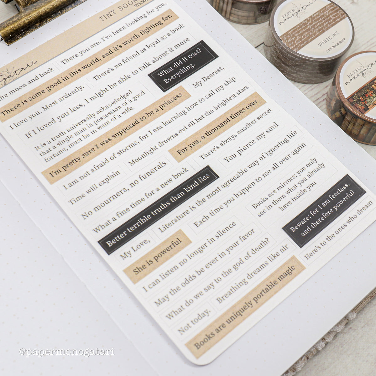 Book Quote Stickers - Tiny Bookshop #4