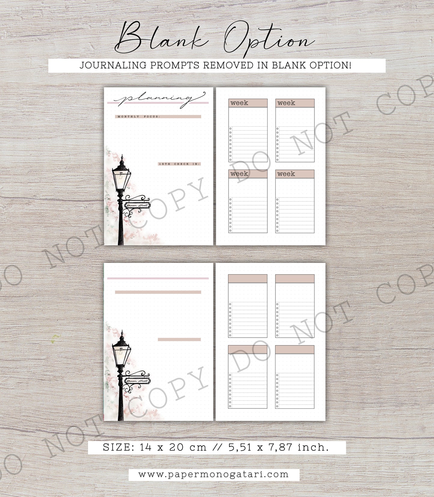 Afternoon In Paris | Digital Bullet Journal Theme (Undated: Mar, Apr + Blank)