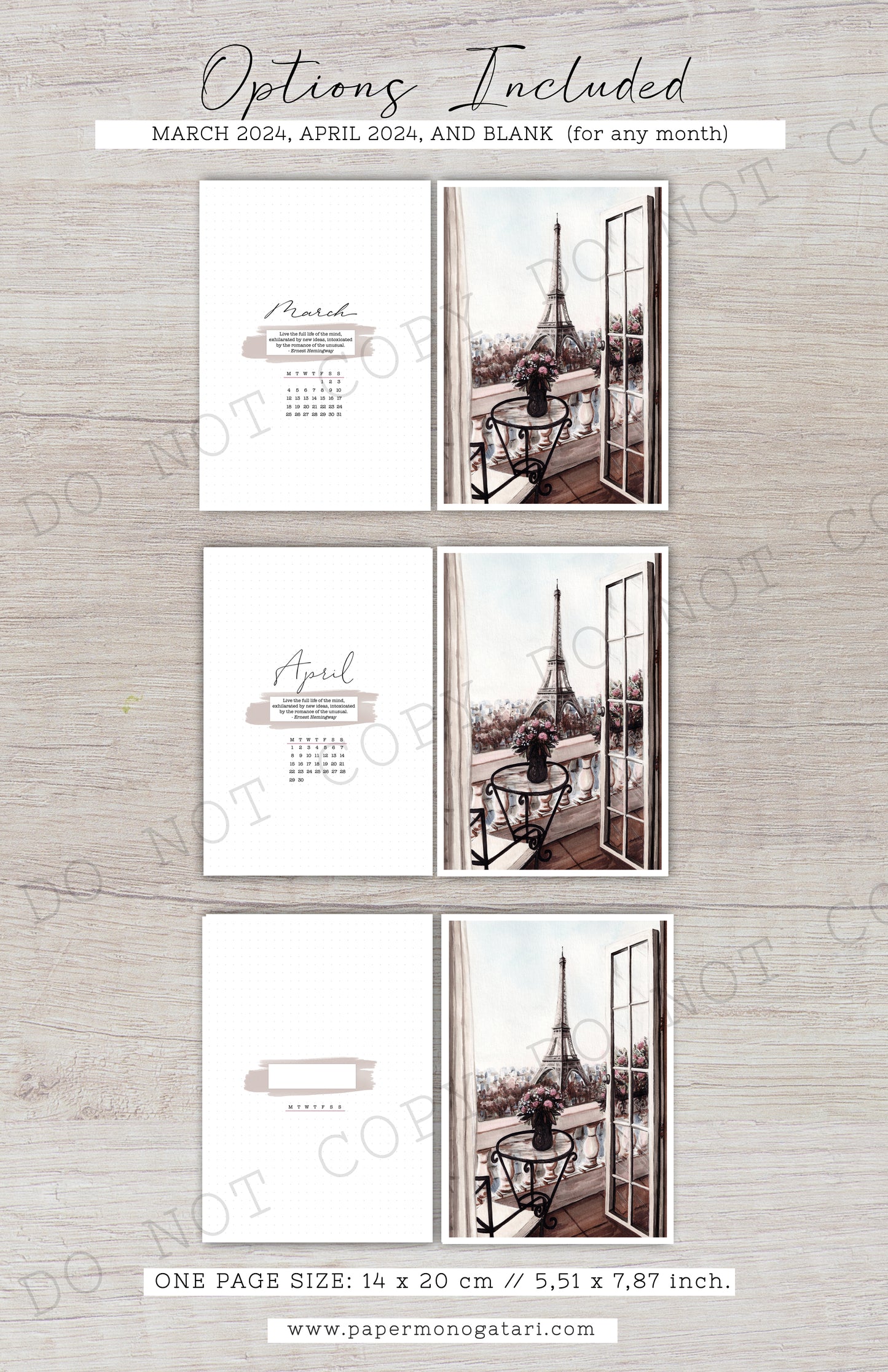 Afternoon In Paris (2024) | Digital Bullet Journal Theme