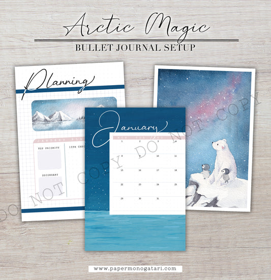 Arctic Magic (2024) | Digital Bullet Journal Theme