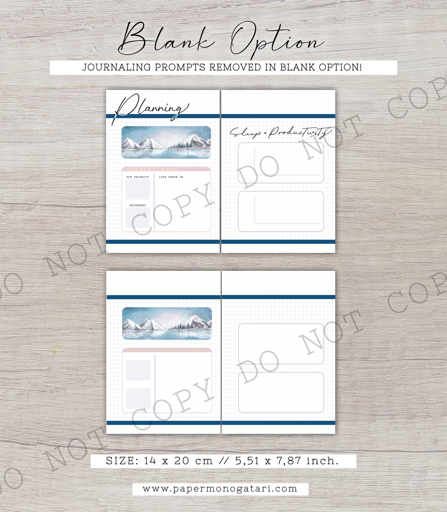 Arctic Magic | Digital Bullet Journal Theme (Undated: Jan, Feb + Blank)