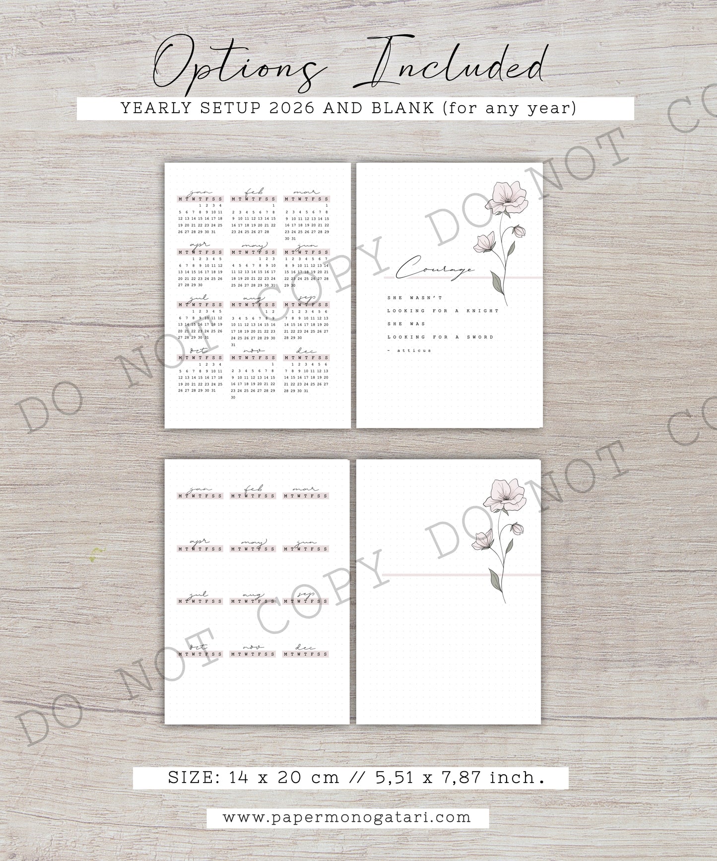 Blush 2026 Yearly Setup | Digital Bullet Journal Theme