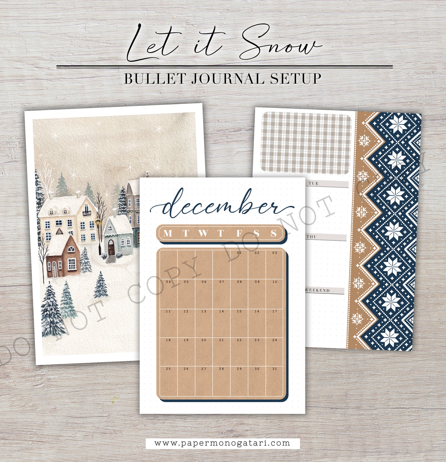 Let It Snow | Digital Bullet Journal Theme