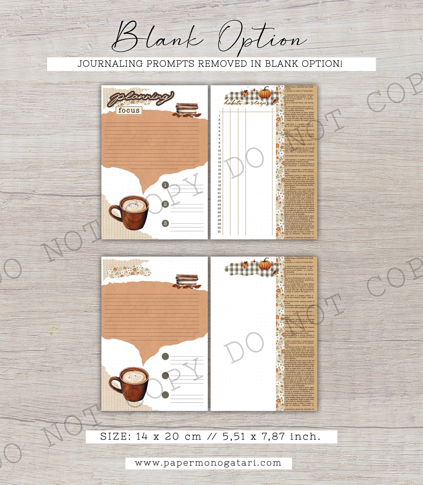 Pumpkin Spice | Digital Bullet Journal Theme (Undated: Sep, Oct + Blank)