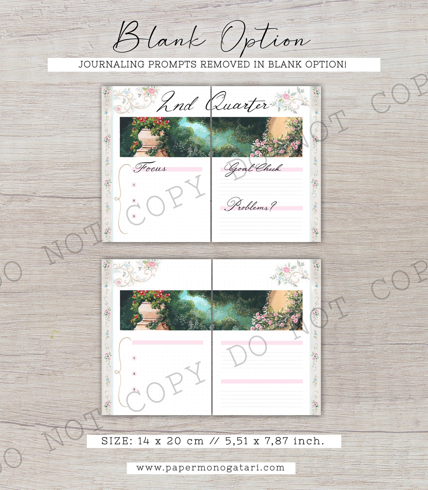 Rejoice In Rococo | Digital Bullet Journal Theme (Undated: Apr, May + Blank)