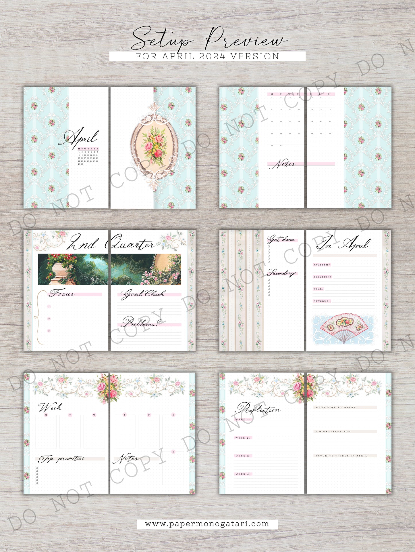 Rejoice In Rococo (2024) | Digital Bullet Journal Theme