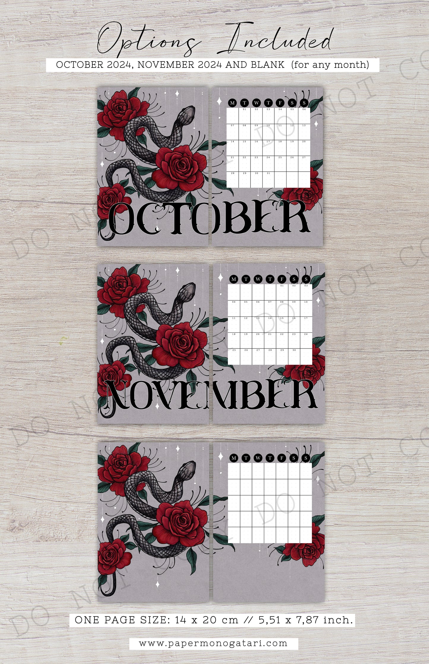 Serpent Rose (2024) | Digital Bullet Journal Theme