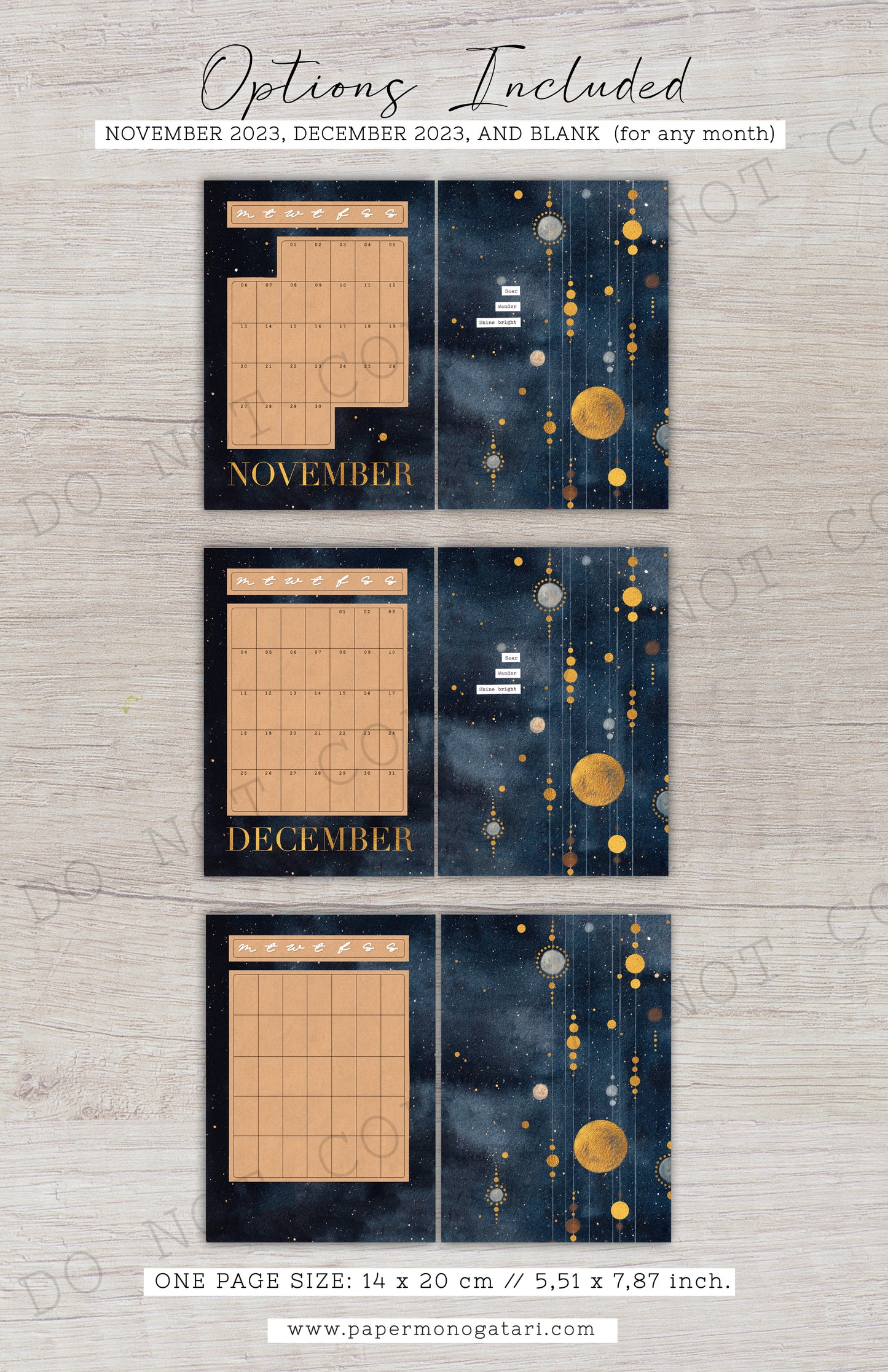 Starry Night | Digital Bullet Journal Theme
