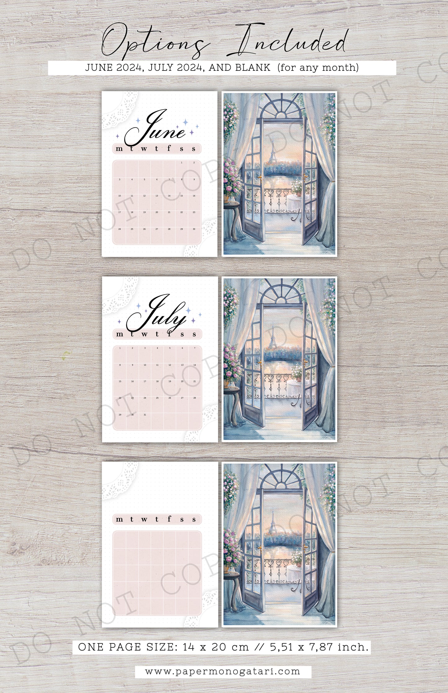 Sunset In Paris (2024) | Digital Bullet Journal Theme