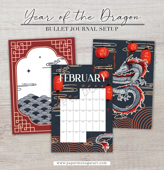 Year Of The Dragon (2024) | Digital Bullet Journal Theme