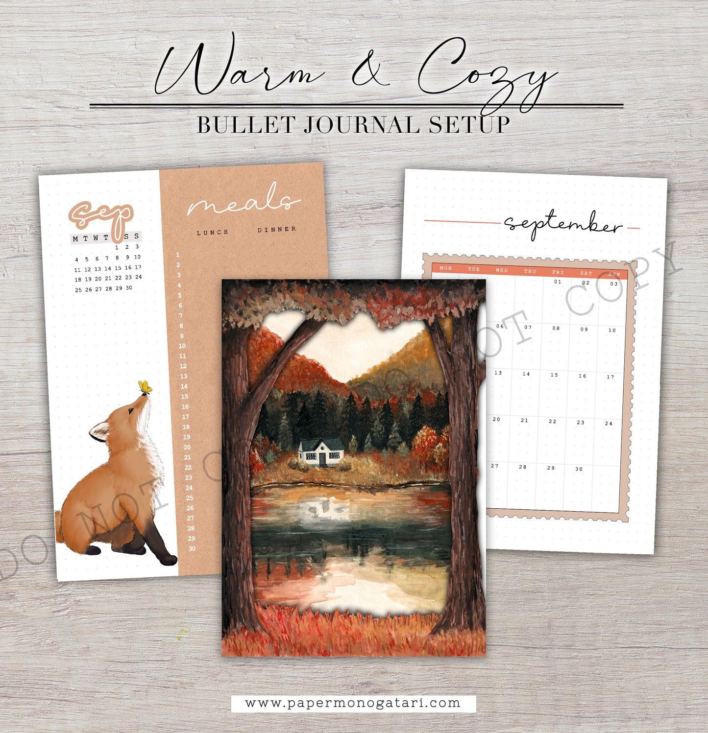 Warm and Cozy | Digital Bullet Journal Theme