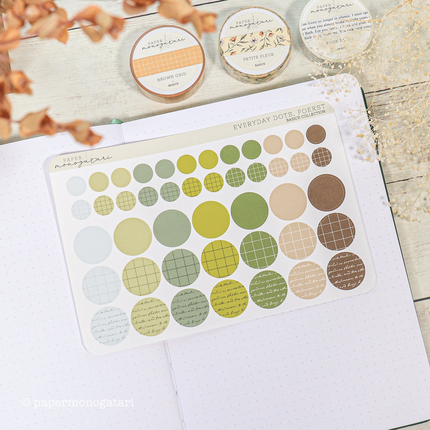Fall Everyday Dot & Square Stickers
