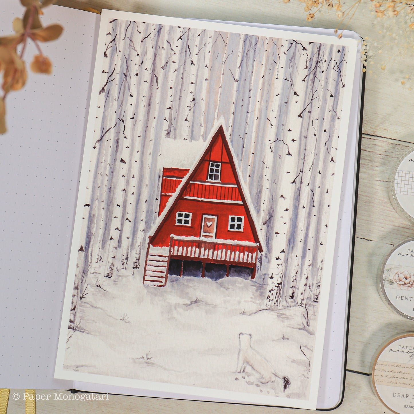 'Red Cabin'- Art Print