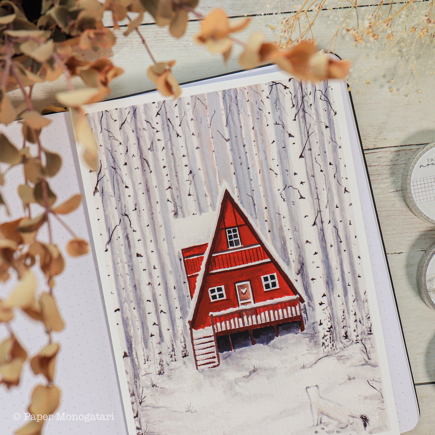 'Red Cabin'- Art Print