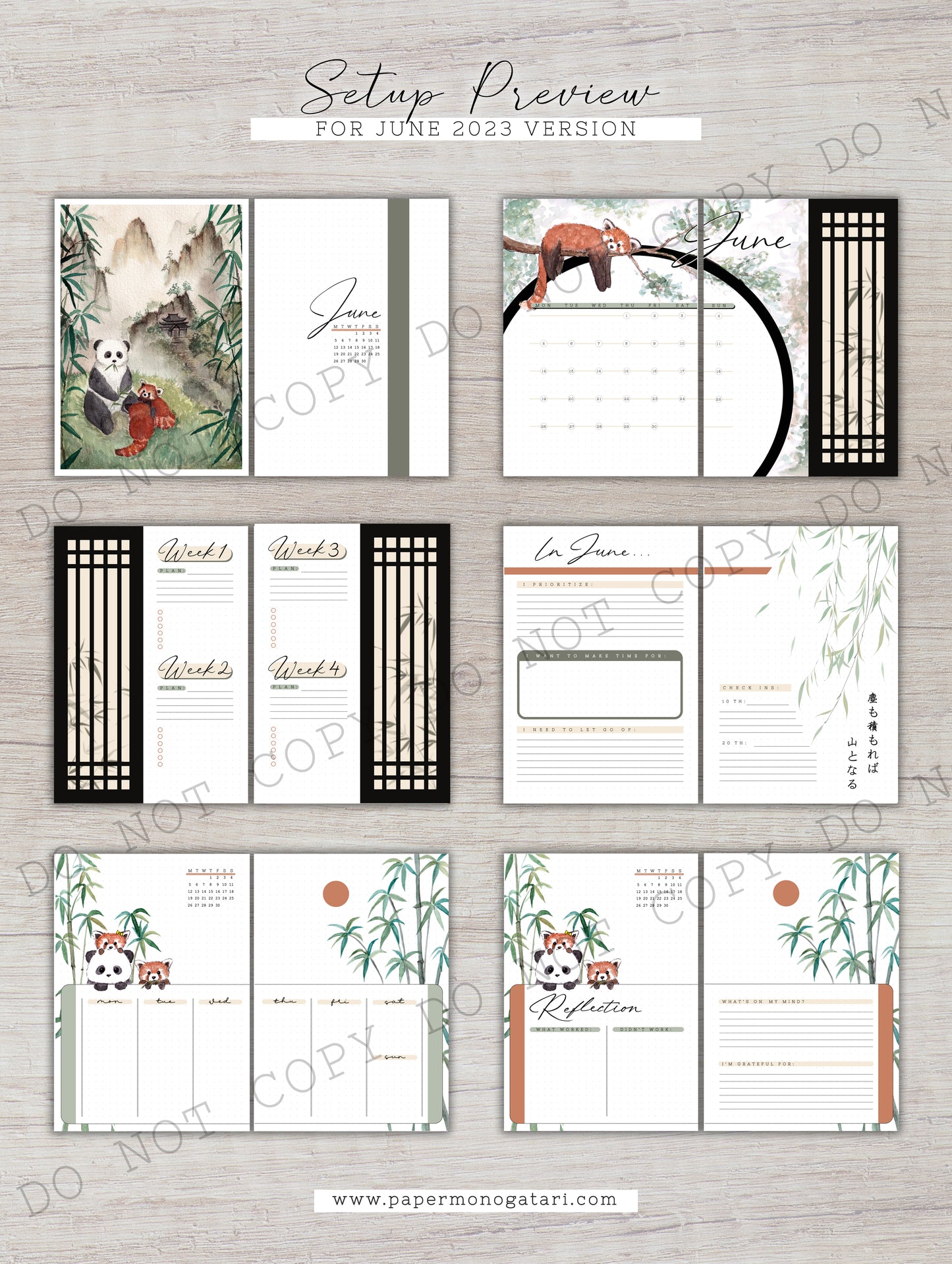 Panda Valley | Digital Bullet Journal Theme