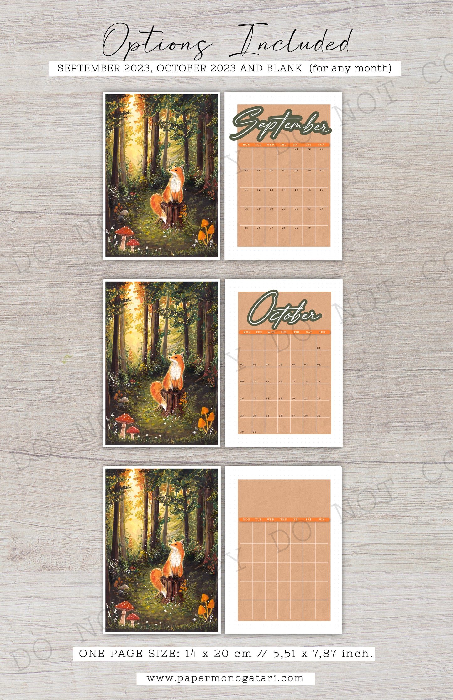 Fall In The Forest | Digital Bullet Journal Theme