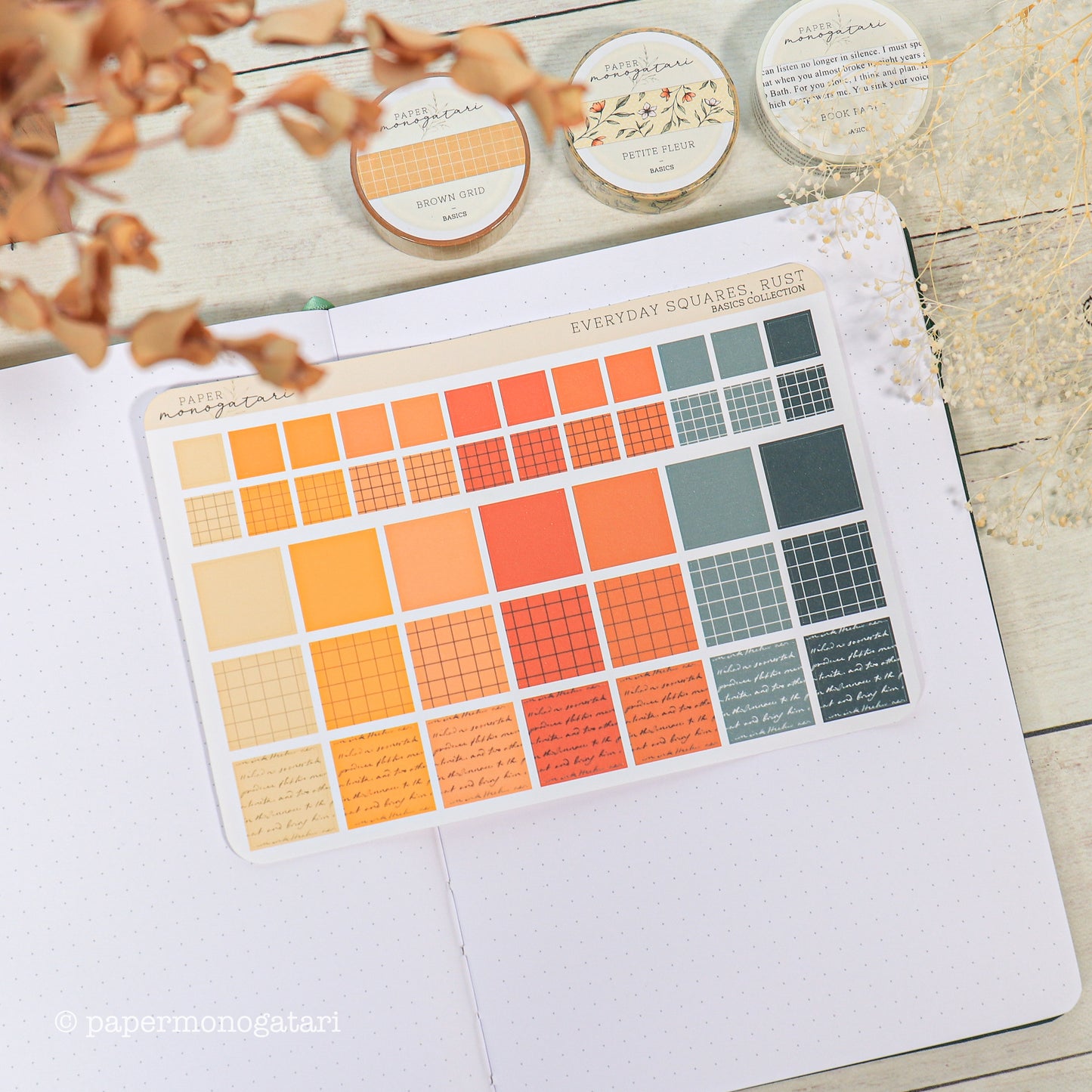 Fall Everyday Dot & Square Stickers