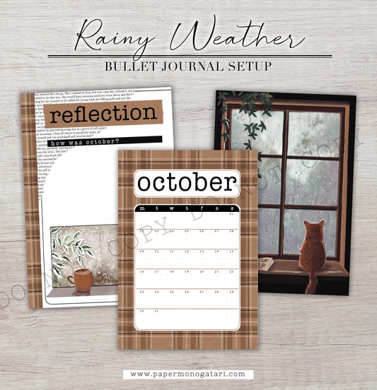 Rainy Weather | Digital Bullet Journal Theme