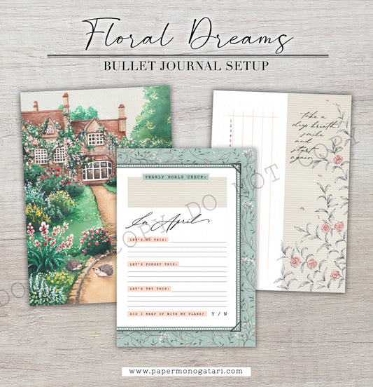 Floral Dreams (2024) | Digital Bullet Journal Theme