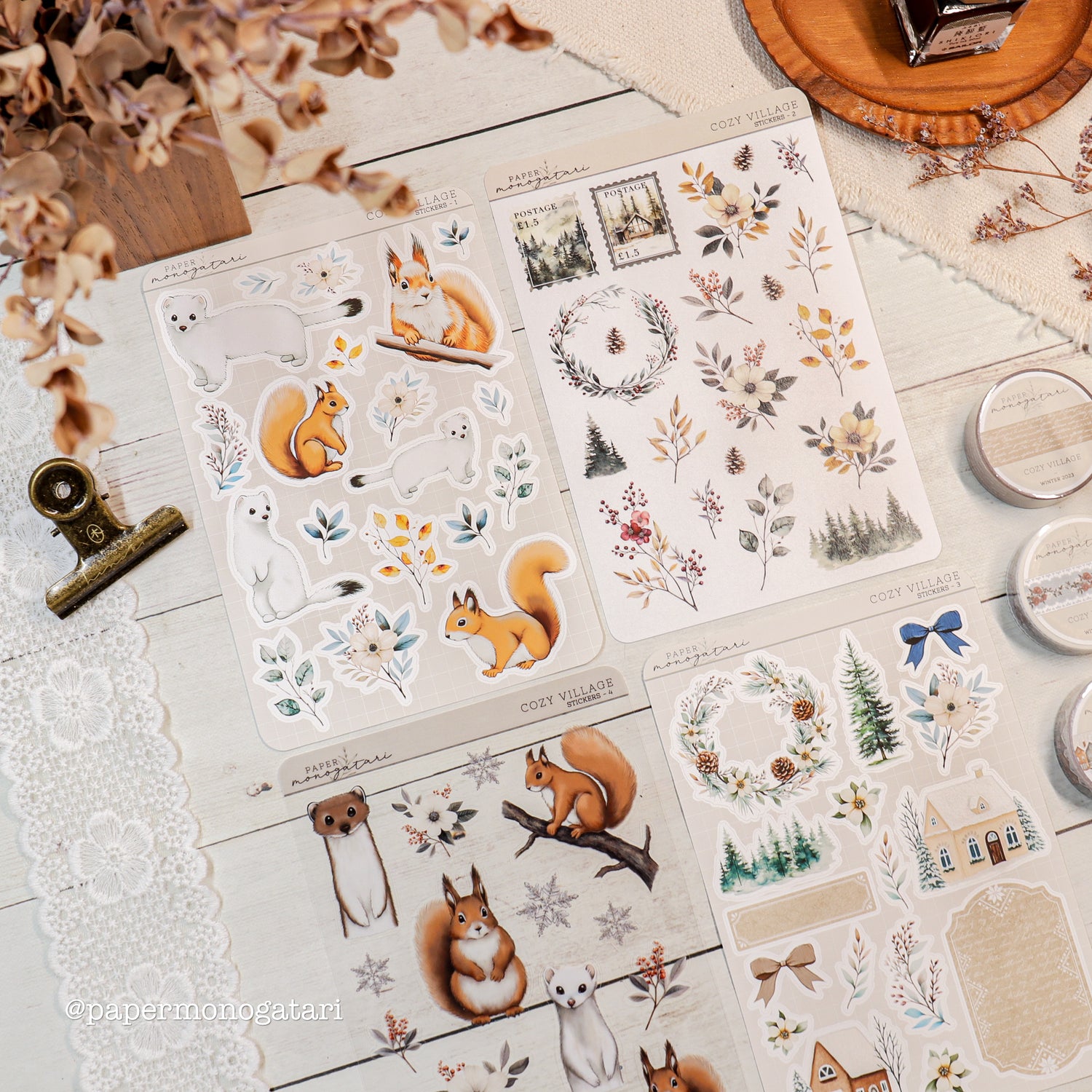 Cozy Forest Stickers 281 – PapergeekCo
