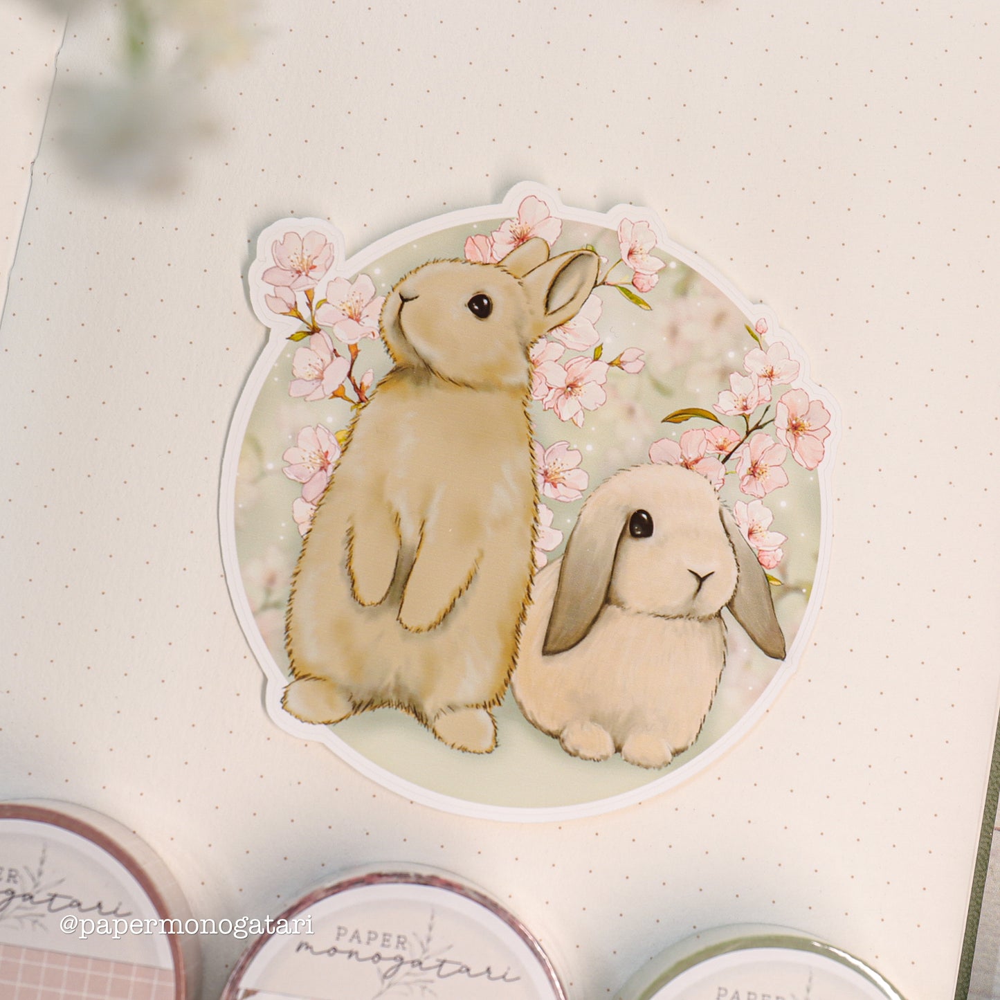 Two Bunnies Individual Sticker