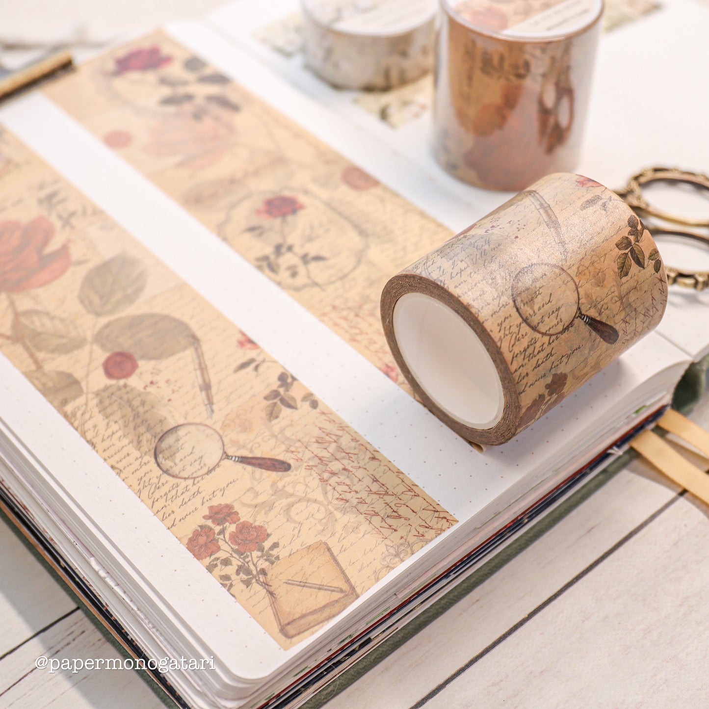 Botanist's Diary 'La Vie En Rose'- Wide Washi Tape