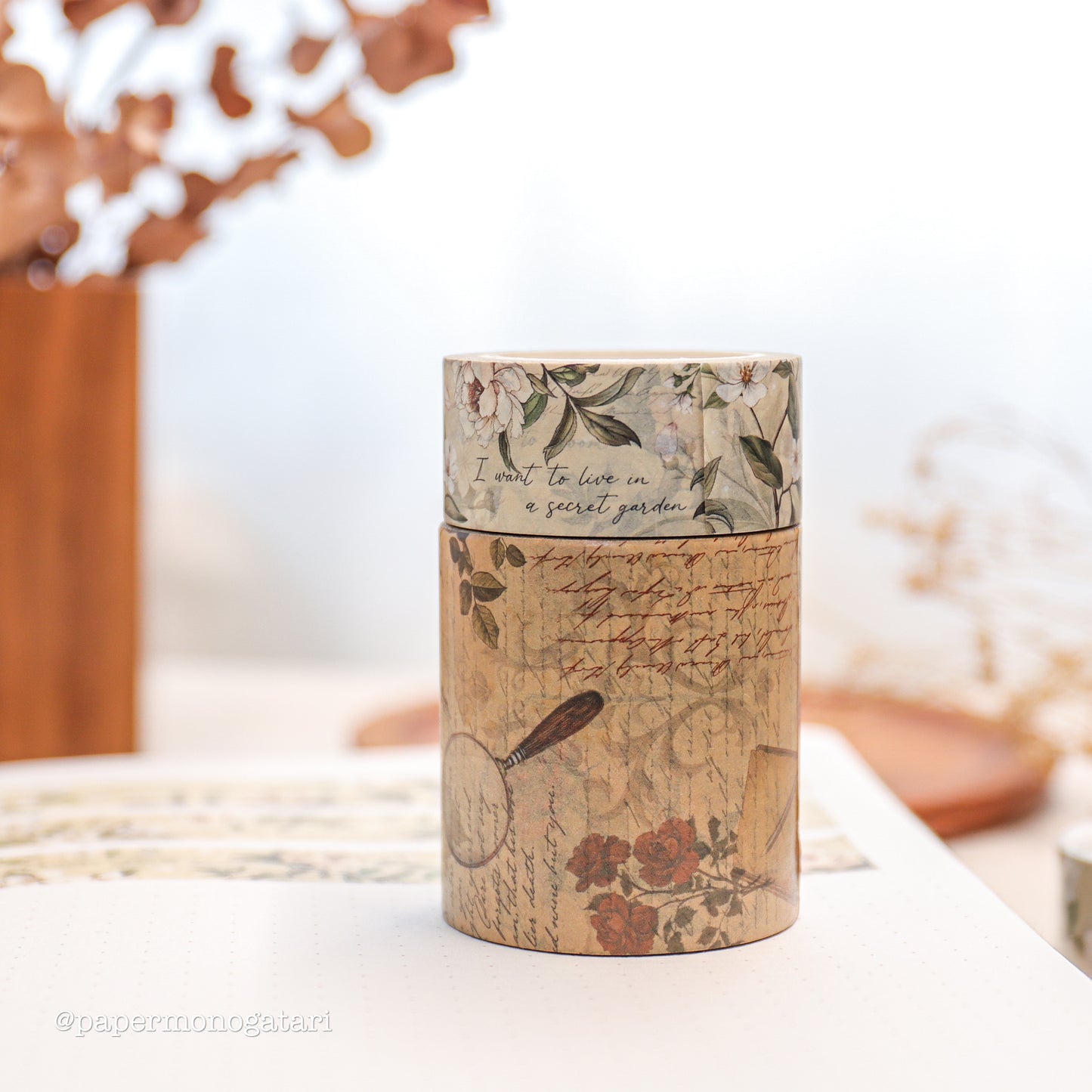 Botanist's Diary 'La Vie En Rose'- Wide Washi Tape