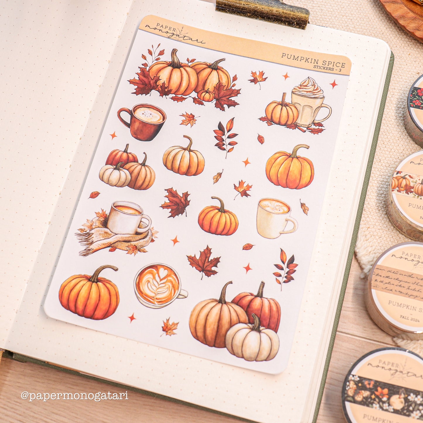 Pumpkin Spice Sticker Sheet #3