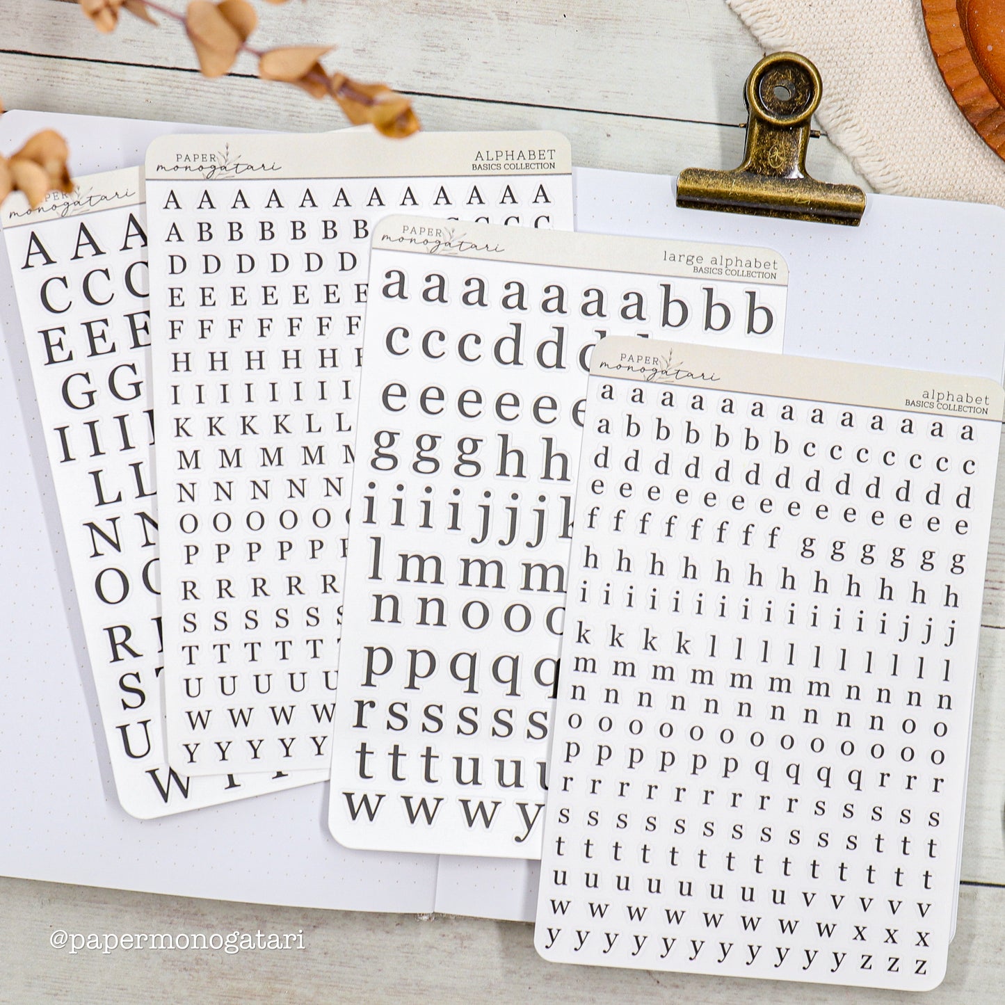 Large Alphabet Stickers