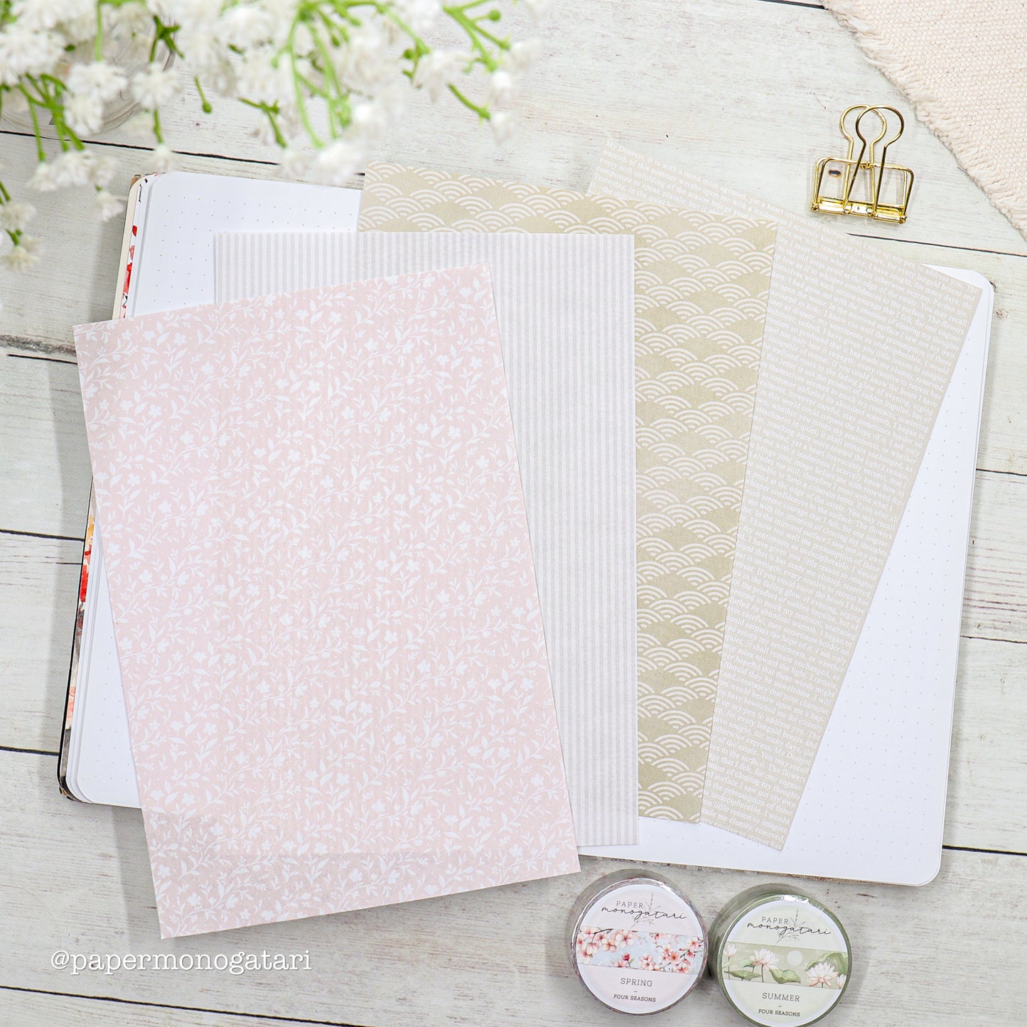 Four Seasons 8 Washi Paper Ephemera Set