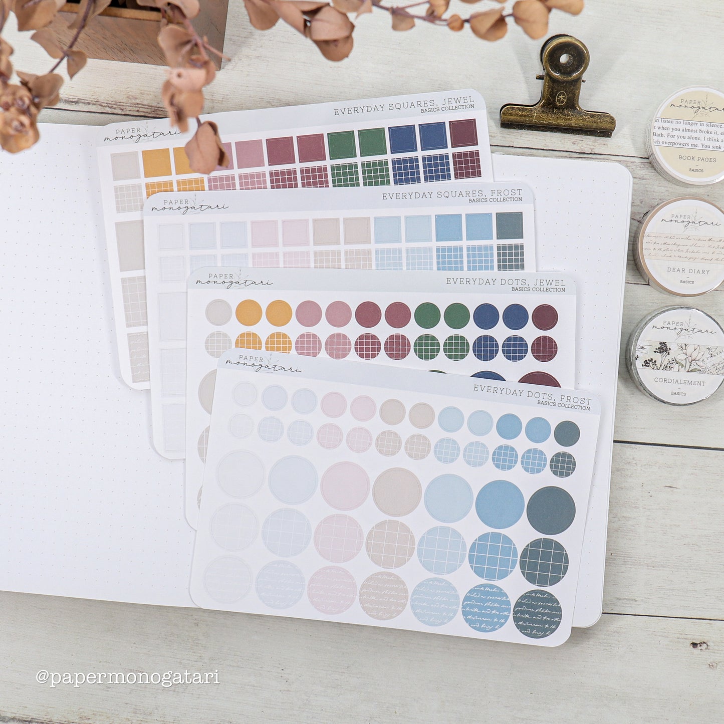 Winter Everyday Dot & Square Stickers